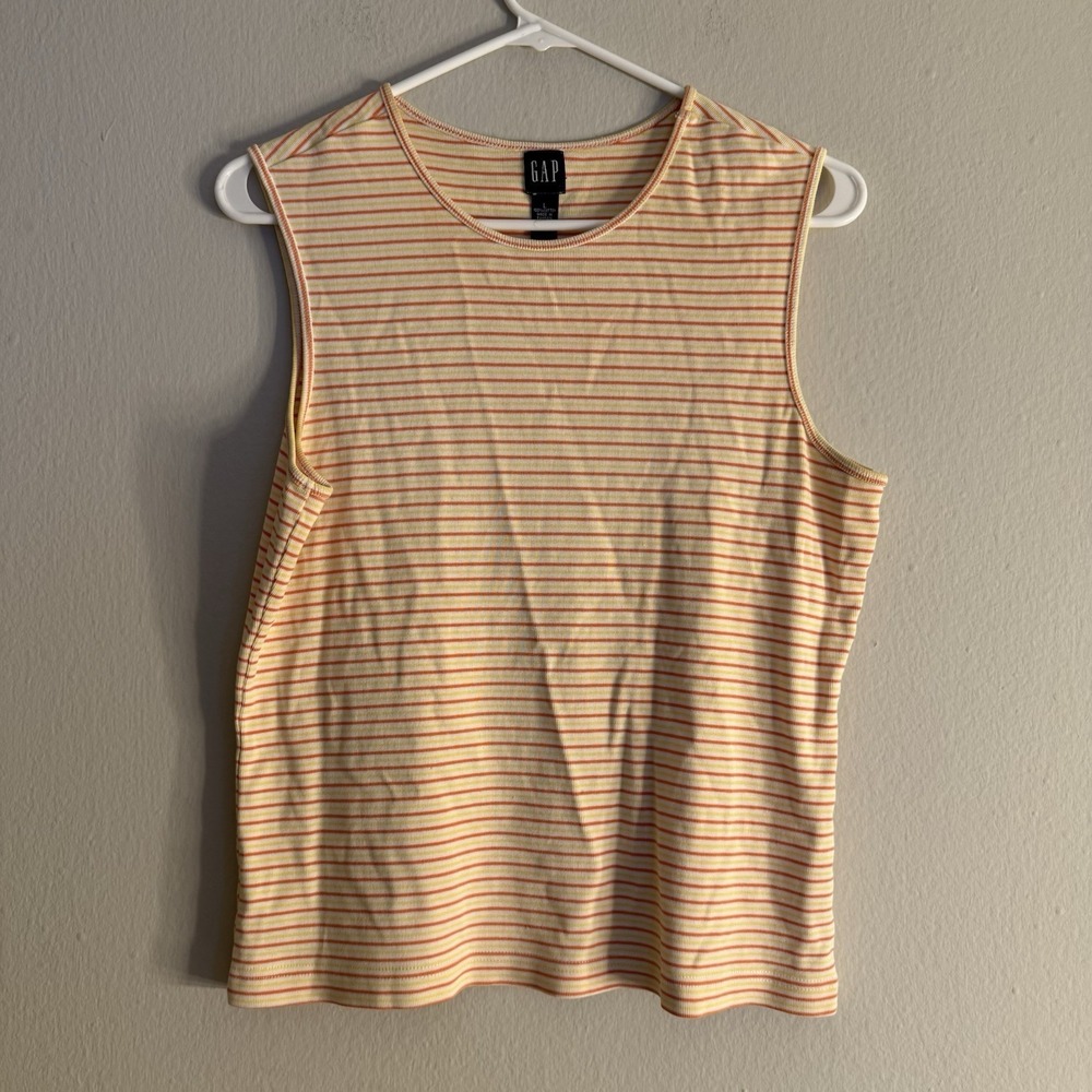 GAP Womens Multicolor Striped Sleeveless Pullover Tank Top Size‎ M VTG